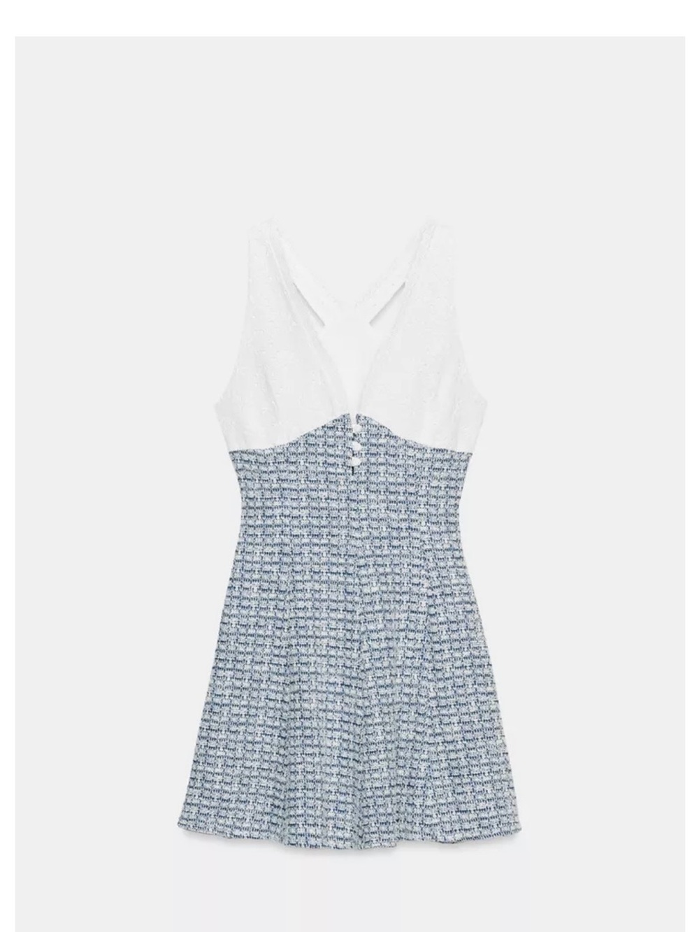 Zara Contrasting Fabric Dress - Picture 1 of 6